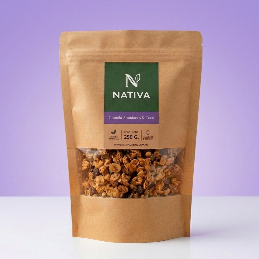 Granola Premium con Arándanos & Coco
