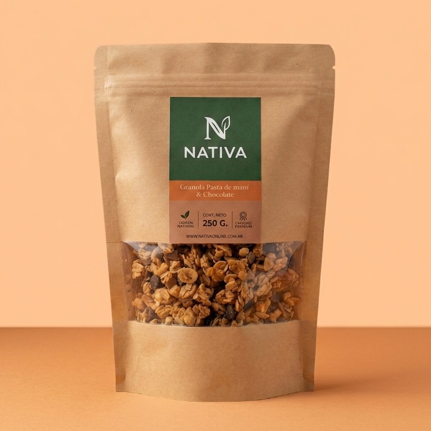 Granola Premium con Pasta de Maní y Chocolate