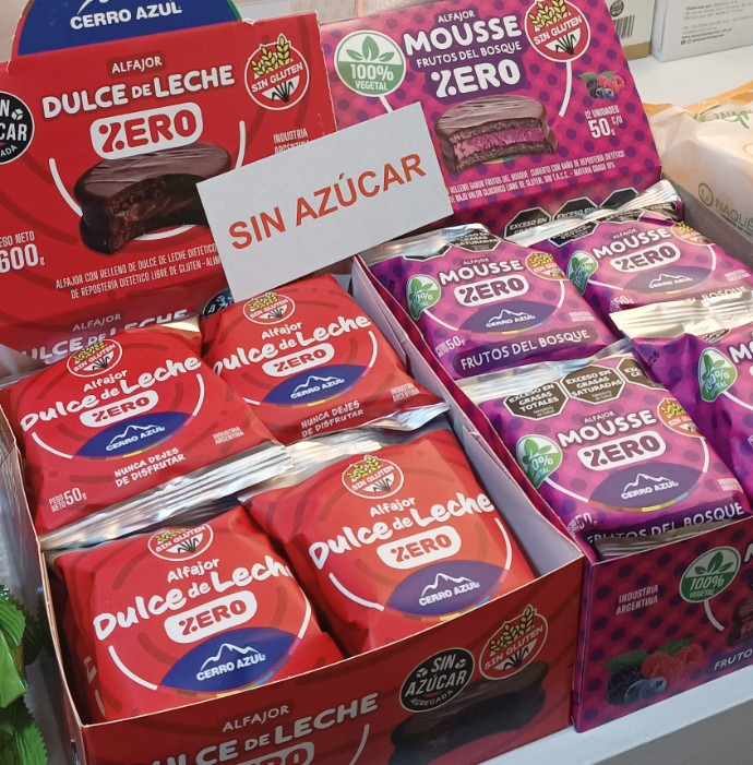 Alfajores sin azúcar Cerro Azul