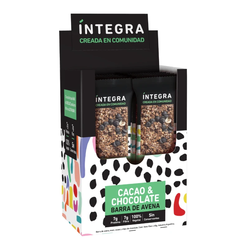Barras Integra proteica cacao y chocolate