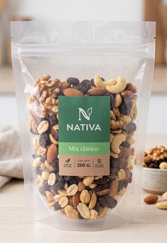 Mix Clásico: Nuez, Almendra, Pasas, Maní y Cajú