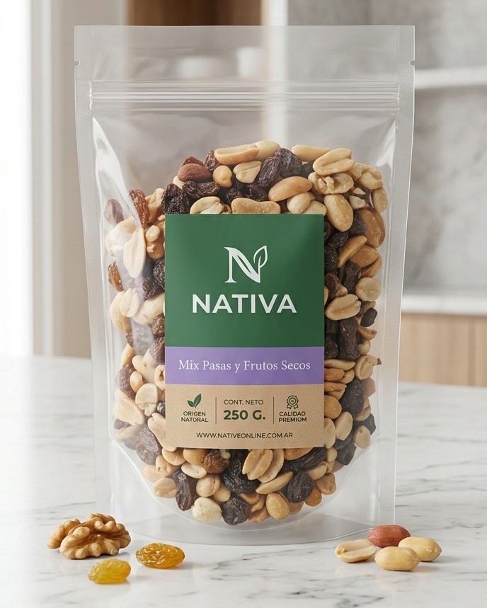 Mix pasas y frutos secos